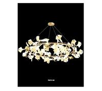 Modern Creative Leaf Led Chandelier Lighting Living Dining Room Decor Led Chandeliers Lamp Villa Stair Hanging Lights Lamp