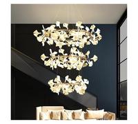 Modern Creative Leaf Led Chandelier Lighting Living Dining Room Decor Led Chandeliers Lamp Villa Stair Hanging Lights Lamp