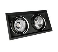 MODERN DAY DUE Maxi AR111-GU10 Faretto Incasso 2-Fiamma Nero