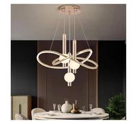 Modern Dimmable LED Pendant Chandelier - Polished Copper Hanging Light For Restaurant Bedroom Hotel