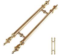 Modern Door Pull Handle Double Sided, Vintage Sliding Barn Hardware for Homes Interior Exterior Decor, Large Entrance Door Pole, Easy to Install(Gold,Length 60cm(24inch))