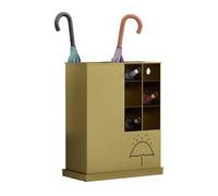 Modern Double Layer Metal Free Standing Umbrella Stand for Entryway Large Capacity Rectangular Design Stylish Home Décor nizing Umbrellas