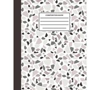 Modern Earthy Terrazzo Pattern Composition Book: Aesthetic Neutral Stone Print Journal for Art Students and Office Women, 120 College Ruled Pages, 7.5 x 9.25 in