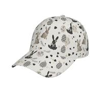 Modern Easter Bunny And Egg Cappello Trucker Moda Tesa Curva Cappello da Baseball Casuale Cappellino per Donna Caccia Estivo