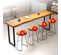 Modern Extra Long Bar TableNarrow Wooden Rettangolo Dining Table for Kitchen Pub & BistroStylish Patio Furniture for Living Room & HallwayNo Chairs Included