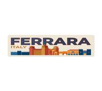 Modern Flat Italy Ferrara Metal Tin Sign