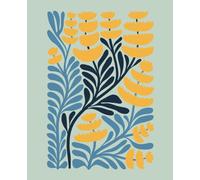 Modern Floral Notebook: Stylish Yellow and Teal Botanical Journal for Writing, Notes and Everyday Inspiration. 200 Lined Pages. Soft Matte Cover