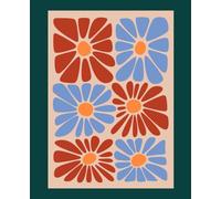 Modern Floral Notebook: Vintage Aesthetic Flower Pattern. 200 Lined Pages. Soft Matte Cover