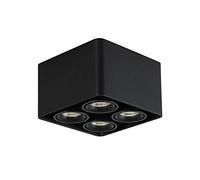 Modern Four-Head High-Brightness Mounted LED Downlights Ceiling, Indoor Anti-Glare Square LED Ceiling Lights, Aisle Lighting Spotlights, 3000K-6000K Black Downlight,Ra≥90 Fittings(3000k,5W)