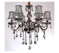 Modern fumoso grigio grigio lusso grande cristallo perfetto compatibile con camera da letto, sala da pranzo, soggiorno leggero villa lucentezza Cristal Segnals, (un colore d60cm h60cm)