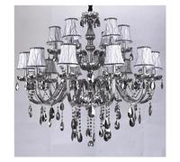 Modern fumoso grigio grigio lusso grande cristallo perfetto compatibile con camera da letto, sala da pranzo, soggiorno leggero villa lucentezza Cristal Segnals, (un colore d60cm h60cm)