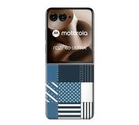 Modern Geometric Patchwork Pattern Case Cover Custodia per Motorola Razr 70 Ultra, 60 Ultra, 50 Ultra, Ultra 2026, Ultra 2025
