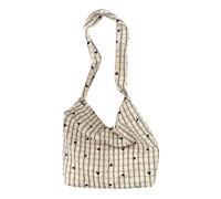 Modern Geometric Shoulder Bag Water-Resistant Polyester & Multiple Pockets for Office Essentials Crossbody Bag for Women