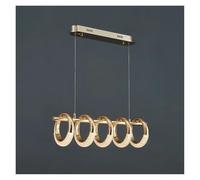 Modern Gold Circle Ring Acrylic Pendant Light Round Dining Room Kitchen Led Chandelier Lighting Lustre Hanging Lamp Fixtures