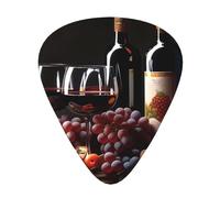 Modern Grapes Wine Guitar Picks Gift Set - Plettri lisci e durevoli per chitarra acustica, elettrica e basso, regalo perfetto per gli amanti della chitarra e musicisti