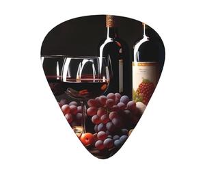 Modern Grapes Wine Guitar Picks Gift Set - Plettri lisci e durevoli per chitarra acustica, elettrica e basso, regalo perfetto per gli amanti della chitarra e musicisti