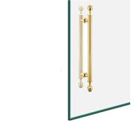 Modern Heavy Duty Glass Door Pull Push Handle with Hardware Kits,Large Interior Barn Door Handles for Bedroom Kitchen Entry, 50/60/80/100cm Length(Gold,90cm/35.4in)