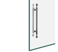 Modern Heavy Duty Glass Door Pull Push Handle with Hardware Kits,Large Interior Barn Door Handles for Bedroom Kitchen Entry, 50/60/80/100cm Length(Black,100cm/39.4in)