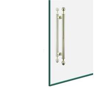 Modern Heavy Duty Glass Door Pull Push Handle with Hardware Kits,Large Interior Barn Door Handles for Bedroom Kitchen Entry, 50/60/80/100cm Length(Bronze,60cm/23.6in)