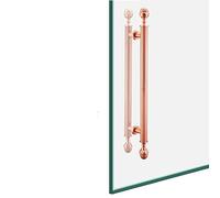 Modern Heavy Duty Glass Door Pull Push Handle with Hardware Kits,Large Interior Barn Door Handles for Bedroom Kitchen Entry, 50/60/80/100cm Length(Rose Gold,100cm/39.4in)