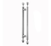 Modern Heavy Duty Glass Door Pull Push Handle with Hardware Kits,Large Interior Barn Door Handles for Bedroom Kitchen Entry, 50/60/80/100cm Length(Silver,90cm/35.4in)