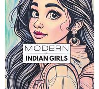 Modern INDIAN GIRLS coloring book