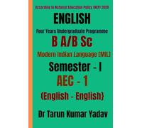 Modern Indian Language (MIL), AEC - 1: A Comprehensive CBCS - NEP 2020, MIL, AEC - 1, Textbook for Undergraduate Students/Modern Indian Language ... - 1, Semester - 1/CBCS English, MIL, AEC - 1