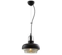 Modern Industrial Chandelier, corpo in metallo nero, altezza 80 cm, diametro 25 cm, attacco E27 (massimo 40 W), illuminazione elegante per spazi domestici e uffici