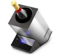 Modern Innovations Refrigeratore elettrico per vino, bottiglia singola in acciaio inossidabile, refrigeratore per bottiglie di vino da 750 ml, bevande rapide, champagne, refrigeratore per bevande,