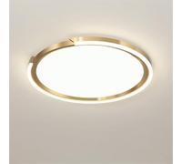 Modern LED Ceiling Lamps for Living Room Room Nordic Round Golden Copper Ceiling Lights Kitchen Study Bedroom Lighting