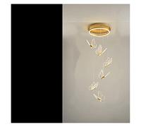 Modern LED Chandelier Butterfly Long Chandelier Adjustable Length Duplex Stair Light Living Room Art Dining Light Modern LED Chandelier (Dimmablewithremote 6Lights)