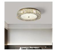 Modern Led Crystal Round Ceiling Light Decoration Light Fixture Gold Stainless Steel Lighting Lamparas De Bedroom