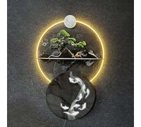 Modern LED Light Decor Wall Art, 3D Wall Decor with Light, Large Wall Background Hanging Painting,Plug-In Power Supply,For Entrance Corridor Living Room(D)