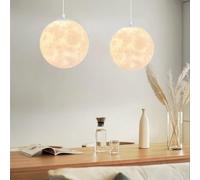 Modern LED Lunar Ceiling Chandelier Planet Shaped Moon Living Dining Room Pendent Lamp Home Decor Hanging Light Luster Fixtures