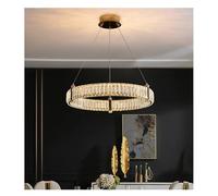 Modern LED Luxury Chandeliers K9 Crystal Circle Rings Pendant Hanging Lighting Living Room Kitchen