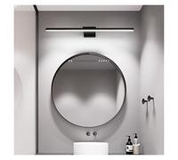 Modern Led Mirror Lights L400/600/800mm Front Mirror Bathroom Light Washroom AC110-220V Black/White Finished Mirror Lamp (Color : BlackWarmwhite Size : Length40cm) (Blackwarmwhite Length80cm)