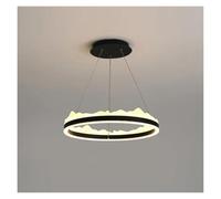 Modern Led Pendant Lamp For Kitchen Island Dining Room Ring Chandelier Office Black Gold White Lights