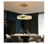 Modern Led Pendant Lamp For Kitchen Island Dining Room Ring Chandelier Office Black Gold White Lights