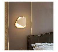Modern LED Wall Lamps for Living Room Bedside Bedroom Corridor Stairwell Round Square Triangle Art Lights Indoor Lighting (Color : 9W 18x18x3cm Size : Warm White) (9w 18x18x3cm Three Colors)