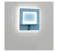 Modern LED Wall Lamps Study Living Room Bedroom Bedside Aisle Corridor Indoor Lighting Home Lights Can Put Things with Hook (Color : Round White 23cm Size : 3 Colors) (Square Blue 20cm 3 Colors)