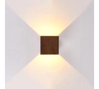 Modern Led Wall Sconce Lighting up down Wall Lamp Indoor Wall Wash Light, Wood Pattern Wall Sconces Indoor Spotlights for Living Room Bedroom Hallway Corridor Stairs (Color : Wood, Size : Whit/Walnut/