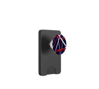 Modern Line Urban Geometry Blu Bianco Rosso PopSockets PopWallet per MagSafe