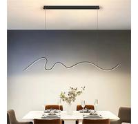 Modern Linear Led Pendant Light For Dining Room Kitchen Table Minimalist Line LED Chandelier