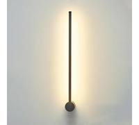 Modern Long Wall Sconce 350° Rotate Hardwired Wall Mounted Sconces, Linear Led Black Wall Light Fixtures, Warm Art Deco Lighting Wall Lamp for Bathroom, Living Room (Color : Black 3000K, Size/Black 60