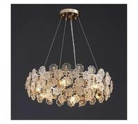 Modern Lucky Grass Ceiling Chandeliers Crystal Ring Living Dining Room Pendent Lamp