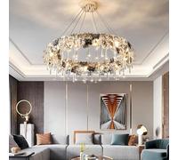 Modern Luxury Butterfly Crystal Led Pendant Lights Lustre Bedroom Living Room Decor Hanging Light Fixture Indoor Lighting Lamp