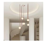 Modern Minimalist Duplex Floor Style Design Villa Belt Living Room Dining Room Chandelier Nordic Ceiling Light