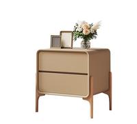Modern Nightstand Set - Contemporary End Tables & Dressers for Bedroom - Small Bedside Table with Drawers - Stylish Storage Cabinet for Farmhouse Decor (Light Color)