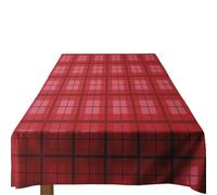 Modern Plaid Tablecloth Dining Room Decor Rustic Red Checkered Kitchen Linen For Home Restaurant Decoration 51x76 (Red)(160X240CM)