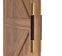 Modern Push Pull Bar Handle, Front Entry Door Handle, Square Door Pulls for Bifold Doors/Wood Doors/Push Pull Barn Gates, 31/47/ 59 Inch Tall Double Sided Grab Bar(Length 80cm(31.5inch))